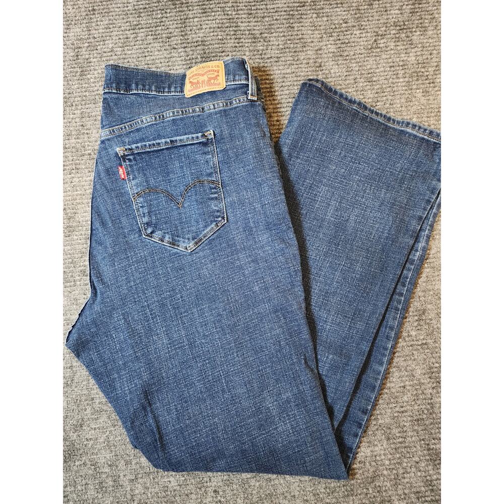 Levi Strauss Women's Size 18 725 High Rise BootCut Denim Stretch Blue Jeans - Picture 1 of 13